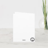 キツネとスパークリングワインの新年の挨拶カード カード (裏面)