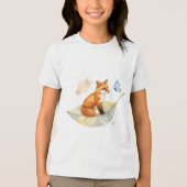 キツネとチョウ トライブレンドＴシャツ (正面)