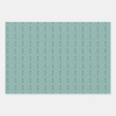 キツネとティール（緑がかった色）の果実 ラッピングペーパーシート (正面3)