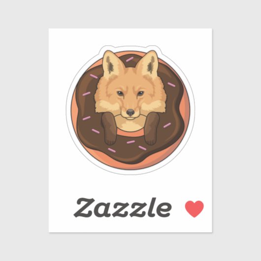 キツネとドーナツ シール (シート)