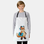 キツネとナイトキャップ エプロン (着用した状態)