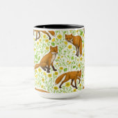 キツネとナチュラルホワイトのバターカップ マグカップ (中央)