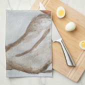 キツネとハレ茶タオル/キッチンタオル キッチンタオル (四つ折り)