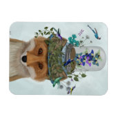 キツネとバタフライベルジャー マグネット (横)