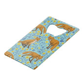 キツネとバターカップのプールブルー クレジットカード栓抜き (正面アングル)