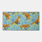 キツネとバターカップのプールブルー デスクマット (正面)