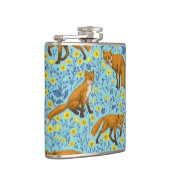 キツネとバターカップのプールブルー フラスク (右)