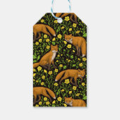 キツネとバターカップの黒 ギフトタグ (裏面)