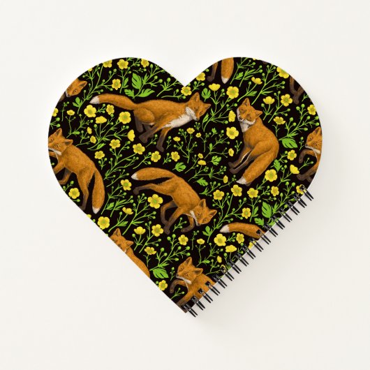 キツネとバターカップの黒 ノートブック (裏面)