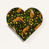 キツネとバターカップの黒 ノートブック (正面)