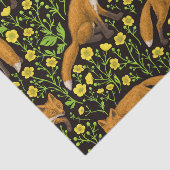 キツネとバターカップの黒 薄葉紙 (詳細)