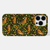 キツネとバターカップの黒 iPhoneケース (裏面横)