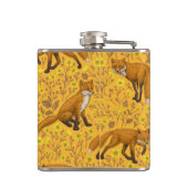 キツネとバターカップをオレンジ色に フラスク (裏面)