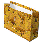 キツネとバターカップをオレンジ色に ラージペーパーバッグ (正面アングル)