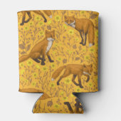 キツネとバターカップをオレンジ色に 缶クーラー (裏面)