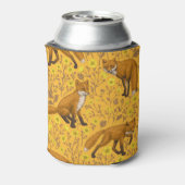 キツネとバターカップをオレンジ色に 缶クーラー (缶裏面)