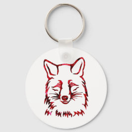 キツネとバラの キーホルダー