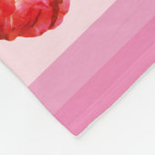 キツネとバラポップ・アートのアートフリースブランケット フリースブランケット (角)