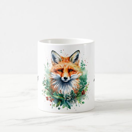 キツネとヒイラギ コーヒーマグカップ (中央)