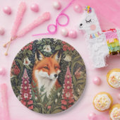 キツネとフォックスグローブフラワーズウィリアムインスパイアモリス ペーパープレート (パーティー)