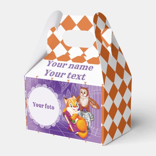 キツネとフクロウスミレ フェイバーボックス (正面サイド)