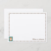 キツネとフクロウパーソナライズされたのノートカード ノートカード (正面/裏面)