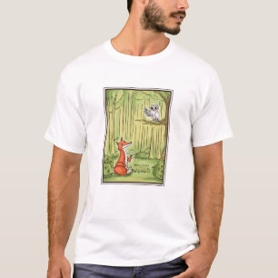 キツネとフクロウ Tシャツ