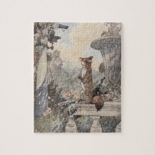 キツネとブドウのイソップ ジグソーパズル (縦)