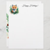 キツネとホリーと赤い果実 レターヘッド (正面/裏面)