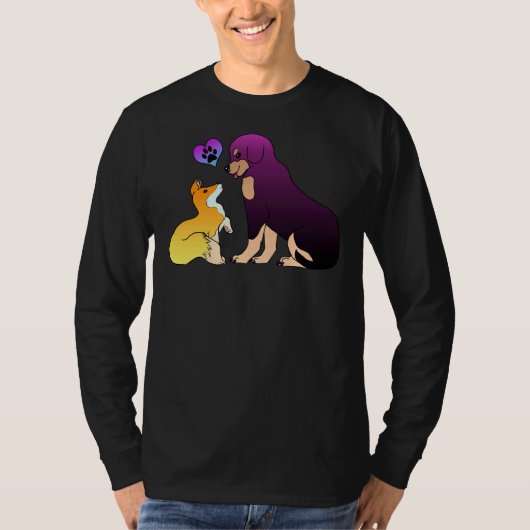 キツネとロットワイラー Tシャツ (正面)