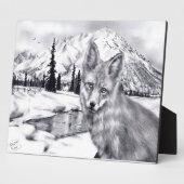 キツネと山プラーク フォトプラーク (側面)