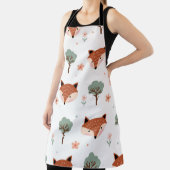 キツネと木：子供っぽい エプロン (インサイチュ)