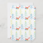 キツネと松の木の男の赤ちゃんシャワー招待状 招待状 (裏面)