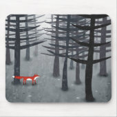 キツネと森のオンブレ絵画ー風景 マウスパッド (正面)