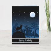 キツネと真夜中満月 カード (正面)