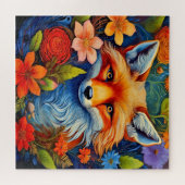 キツネと花 ジグソーパズル (横)