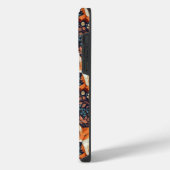 キツネと葉っぱの模様 iPhoneケース (左側面)