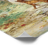 キツネと葡萄，イラストレーション ポスター (角)