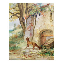 キツネと葡萄，イラストレーション