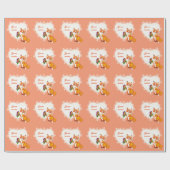 キツネと蝶 ラッピングペーパー (フラット)