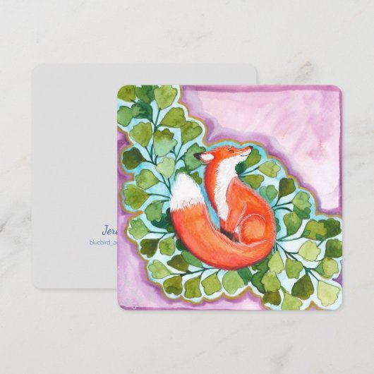 キツネと風 シーズンカード (正面/裏面)