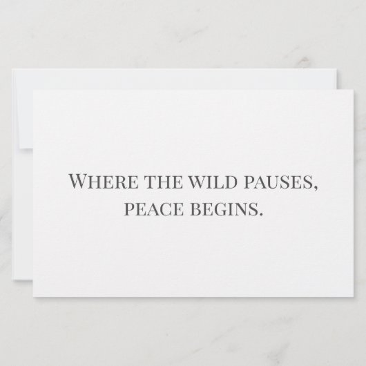 キツネと鳥が森の風景で夕暮れ引用文 便箋 (裏面)