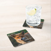 キツネにはコースターを！ スクエアペーパーコースター (インサイチュ)