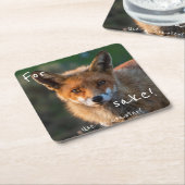 キツネにはコースターを！ スクエアペーパーコースター (アングル)