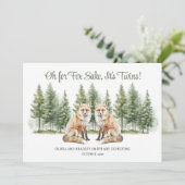 キツネのために双子ウッドランドキツネ妊娠 案内状 (スタンド正面)