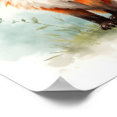 キツネのぬいぐるみ壁画 - 森の赤ちゃん部屋 ポスター (角)