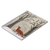 キツネのアイディアジャーナル-詳細を引っ掛ける敷物 ノートブック (左側)