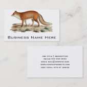 キツネのイラストレーション 名刺 (正面/裏面)