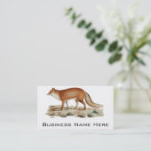 キツネのイラストレーション 名刺 (スタンド正面)