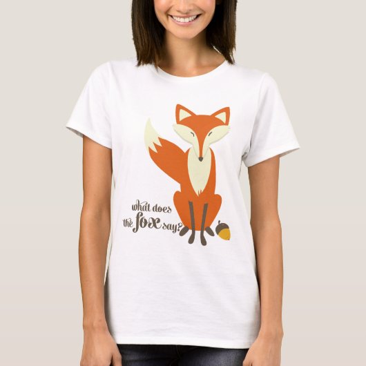 キツネのイラストレーションTシャツ Tシャツ (正面)